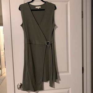 NWOT Indigenous Wrap Dress in Olive Green